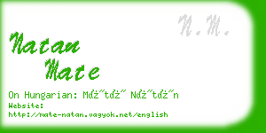natan mate business card